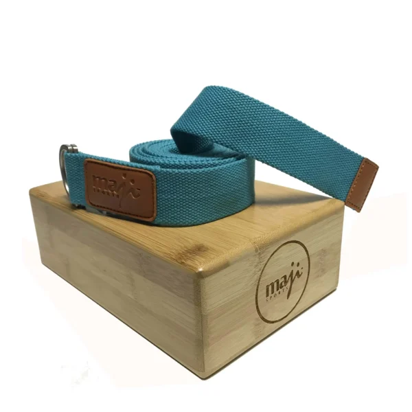 Maji Sports Bamboo Yoga Block & Strap Combo - Image 7