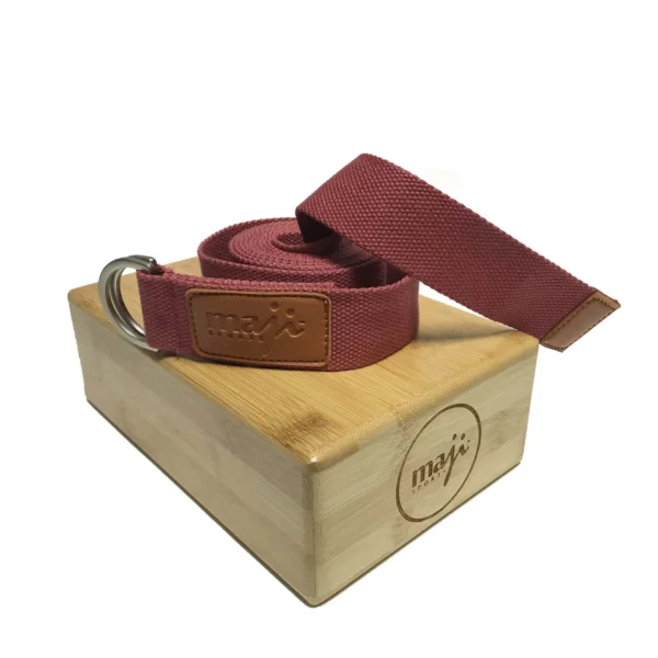 Maji Sports Bamboo Yoga Block & Strap Combo - Image 8