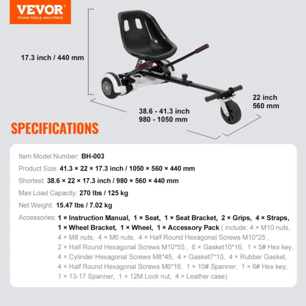 VEVOR Hoverboard Seat Attachment - Image 6